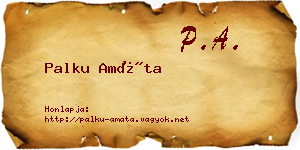 Palku Amáta névjegykártya